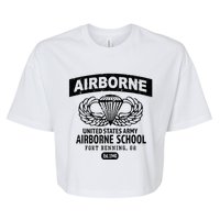 Army Airborne School Fort Benning Ga Bella+Canvas Jersey Crop Tee