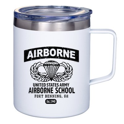 Army Airborne School Fort Benning Ga 12oz Stainless Steel Coffee Mug