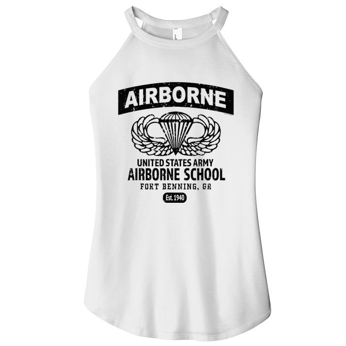 Army Airborne School Fort Benning Ga Women's Perfect Tri Rocker Tank