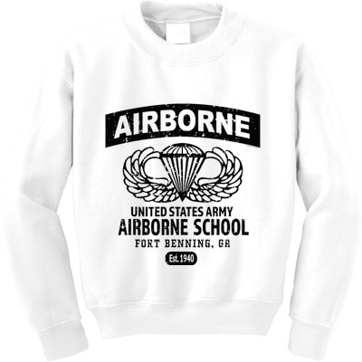 Army Airborne School Fort Benning Ga Kids Sweatshirt