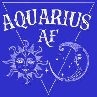 Aquarius Af / Sun And Moon Aquarius Birthday Astrology Design Funny Gift 16 in Basic Backpack