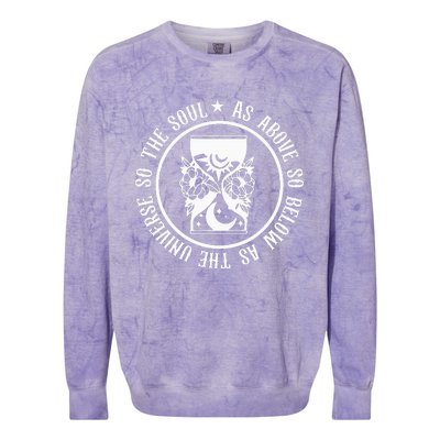 As Above So Below As The Universe So The Soul Colorblast Crewneck Sweatshirt