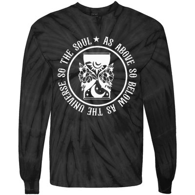 As Above So Below As The Universe So The Soul Tie-Dye Long Sleeve Shirt