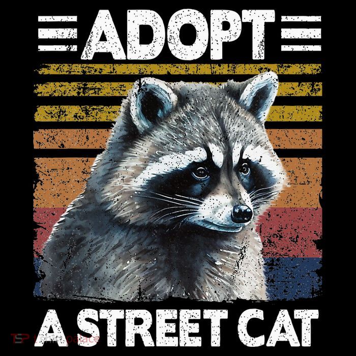 Adopt A S.T.R.E.E.T. Cat Watercolor Raccoon Daily Commute Backpack