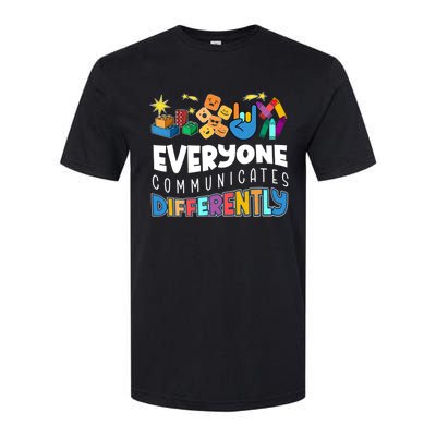 Autism Awareness Support Everyone Communicates Differently Softstyle CVC T-Shirt