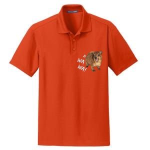 Awawa! Angry Screaming Hyrax Dry Zone Grid Polo