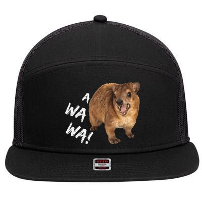 Awawa! Angry Screaming Hyrax 7 Panel Mesh Trucker Snapback Hat