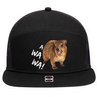 Awawa! Angry Screaming Hyrax 7 Panel Mesh Trucker Snapback Hat