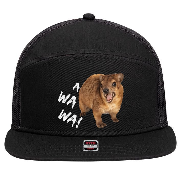 Awawa! Angry Screaming Hyrax 7 Panel Mesh Trucker Snapback Hat
