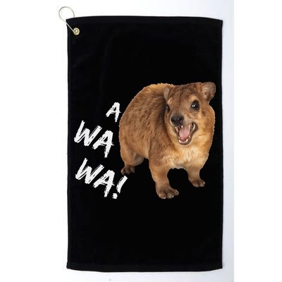 Awawa! Angry Screaming Hyrax Golf Towel