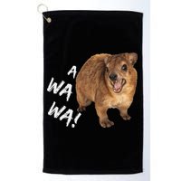 Awawa! Angry Screaming Hyrax Golf Towel