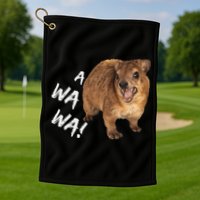 Awawa! Angry Screaming Hyrax Golf Towel
