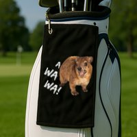 Awawa! Angry Screaming Hyrax Golf Towel