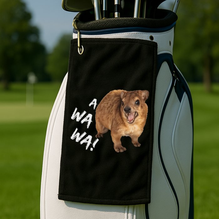Awawa! Angry Screaming Hyrax Golf Towel