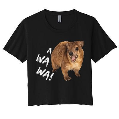 Awawa! Angry Screaming Hyrax Women's Crop Top Tee