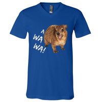 Awawa! Angry Screaming Hyrax V-Neck T-Shirt