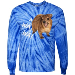 Awawa! Angry Screaming Hyrax Tie-Dye Long Sleeve Shirt