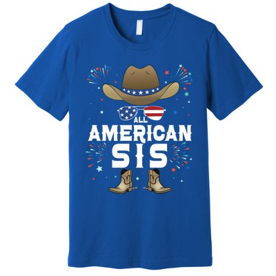 All American Sis Matching Family Group 4th Of July Sister Great Gift Premium T-Shirt