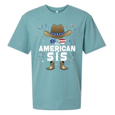 All American Sis Matching Family Group 4th Of July Sister Great Gift Sueded Cloud Jersey T-Shirt