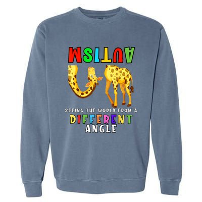 Autism Awareness Seeing The Giraffe World View Garment-Dyed Sweatshirt