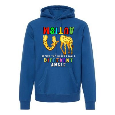 Autism Awareness Seeing The Giraffe World View Premium Hoodie