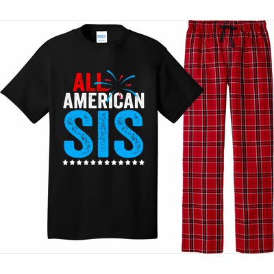 All American Sis Sister 4th Of July Usa Family Matching Gift Pajama Set