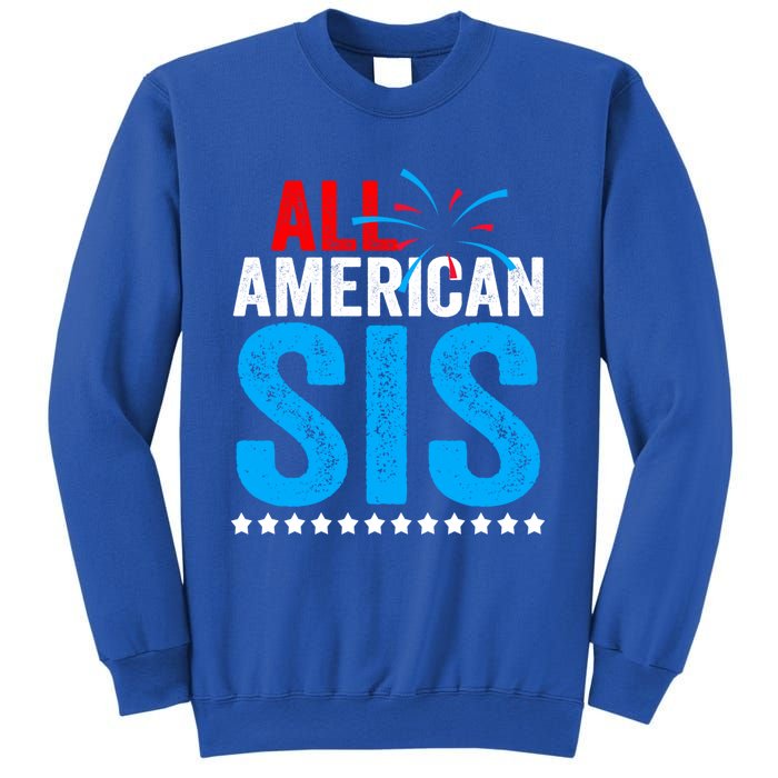 All American Sis Sister 4th Of July Usa Family Matching Gift Sweatshirt