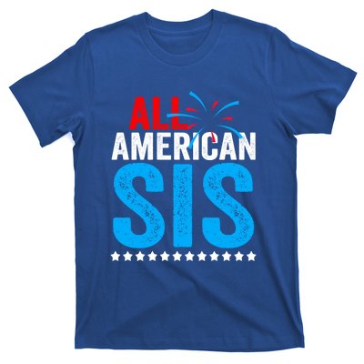 All American Sis Sister 4th Of July Usa Family Matching Gift T-Shirt