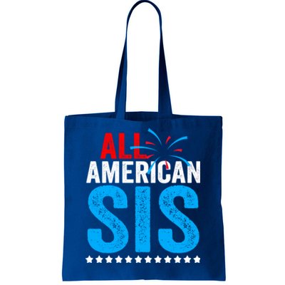 All American Sis Sister 4th Of July Usa Family Matching Gift Tote Bag