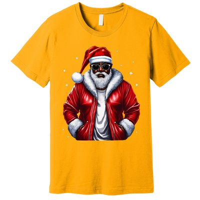 African American Santa Christmas Pajama Cool Black XMas  Premium T-Shirt