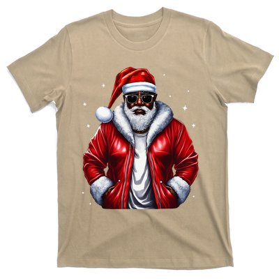 African American Santa Christmas Pajama Cool Black XMas  T-Shirt