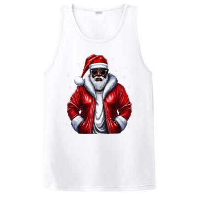 African American Santa Christmas Pajama Cool Black XMas  PosiCharge Competitor Tank