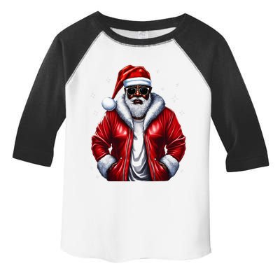 African American Santa Christmas Pajama Cool Black XMas  Toddler Fine Jersey T-Shirt