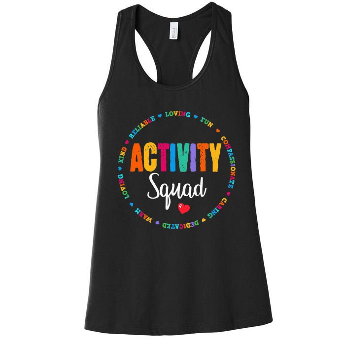 Activity Assistant Squad Team Professionals Week Director Women's Racerback Tank