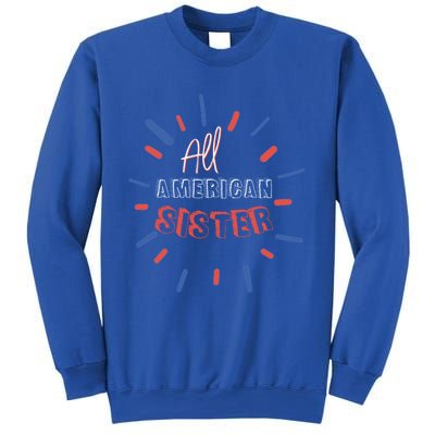 All American Sister Sis Matching Family 4th Of July Holiday Gift Sweatshirt