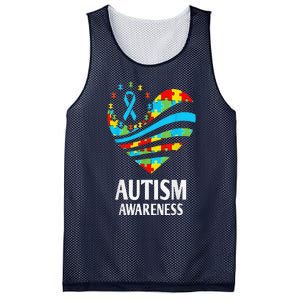 Autism Awareness Shirts Women Heart Support Autistic Month Mesh Reversible Basketball Jersey Tank