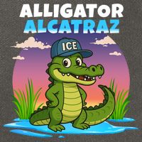 Alligator Alcatraz Sunset Cotton Canvas Backpack