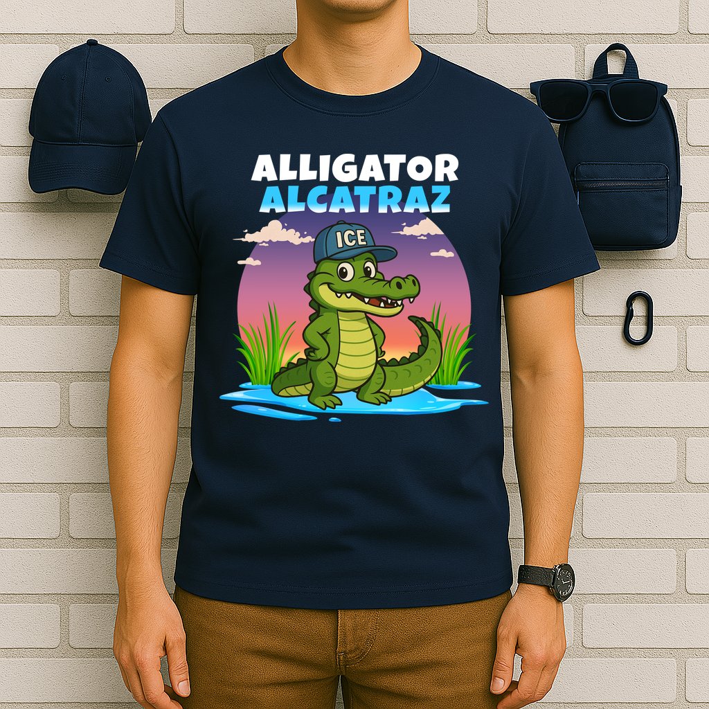 Alligator Alcatraz Sunset T-Shirt