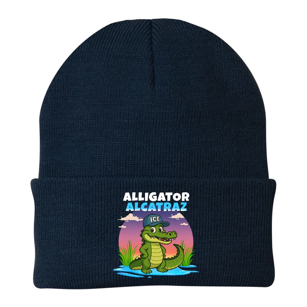 Alligator Alcatraz Sunset Beanie