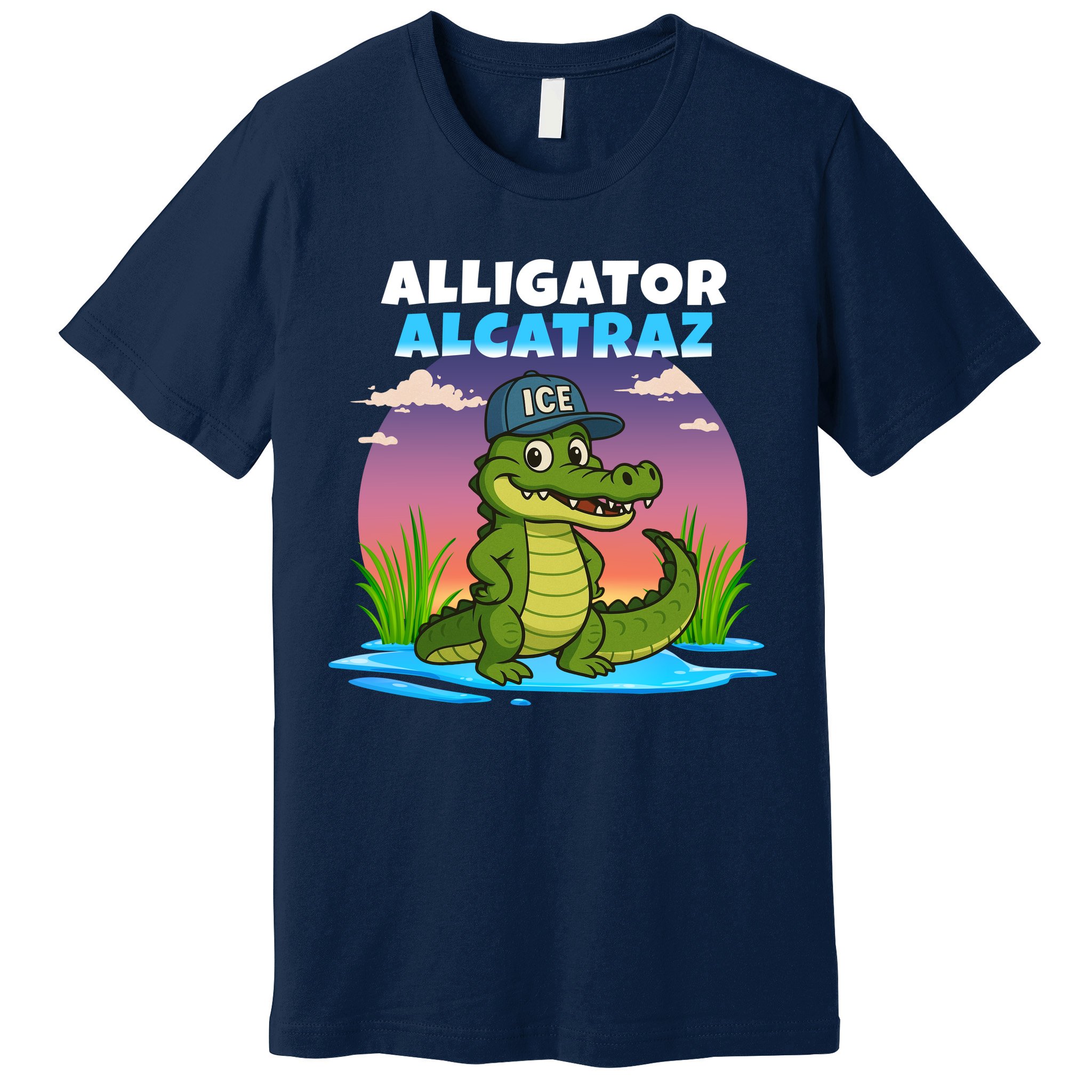 Alligator Alcatraz Sunset Premium T-Shirt
