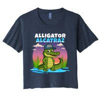 Alligator Alcatraz Sunset Women's Crop Top Tee