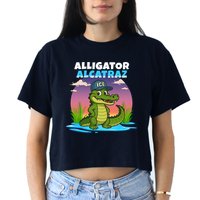 Alligator Alcatraz Sunset Women's Crop Top Tee