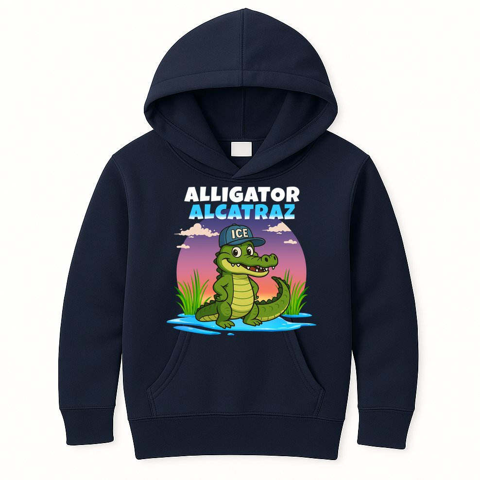 Alligator Alcatraz Sunset Kids Hoodie