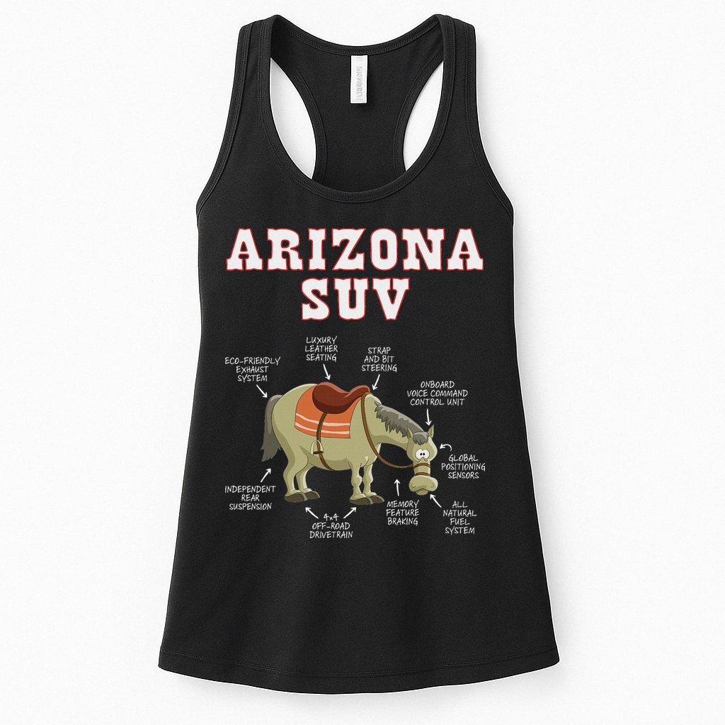 Arizona Az Suv Funny Joke Horse Mule Souvenir Gift Womens Tank Top