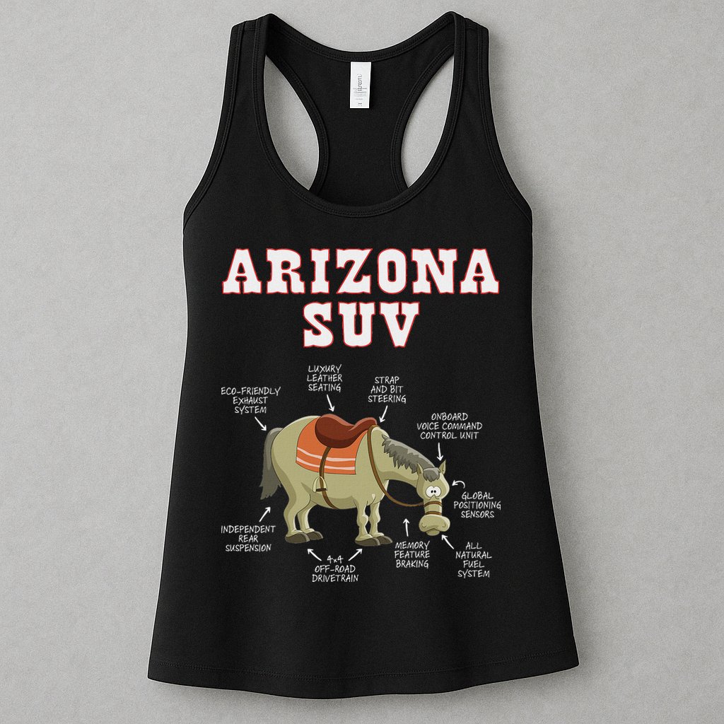 Arizona Az Suv Funny Joke Horse Mule Souvenir Gift Womens Tank Top