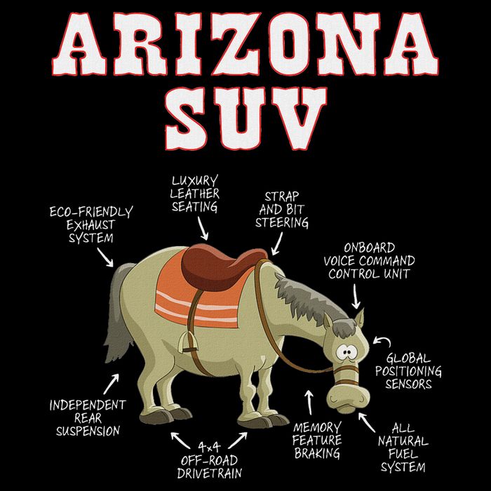 Arizona Az Suv Funny Joke Horse Mule Souvenir Gift Womens Tank Top