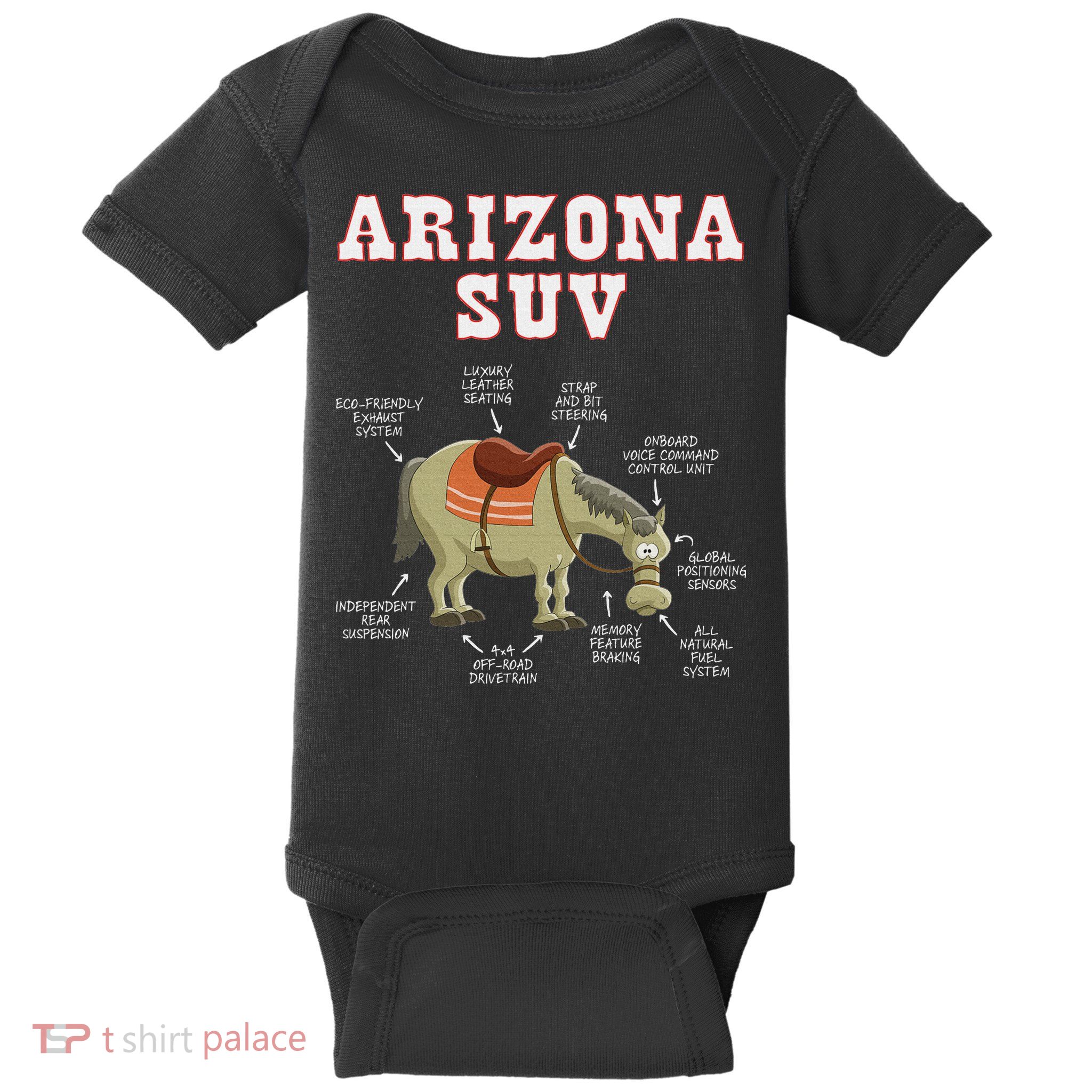 Arizona Az Suv Funny Joke Horse Mule Souvenir Gift Baby Bodysuit