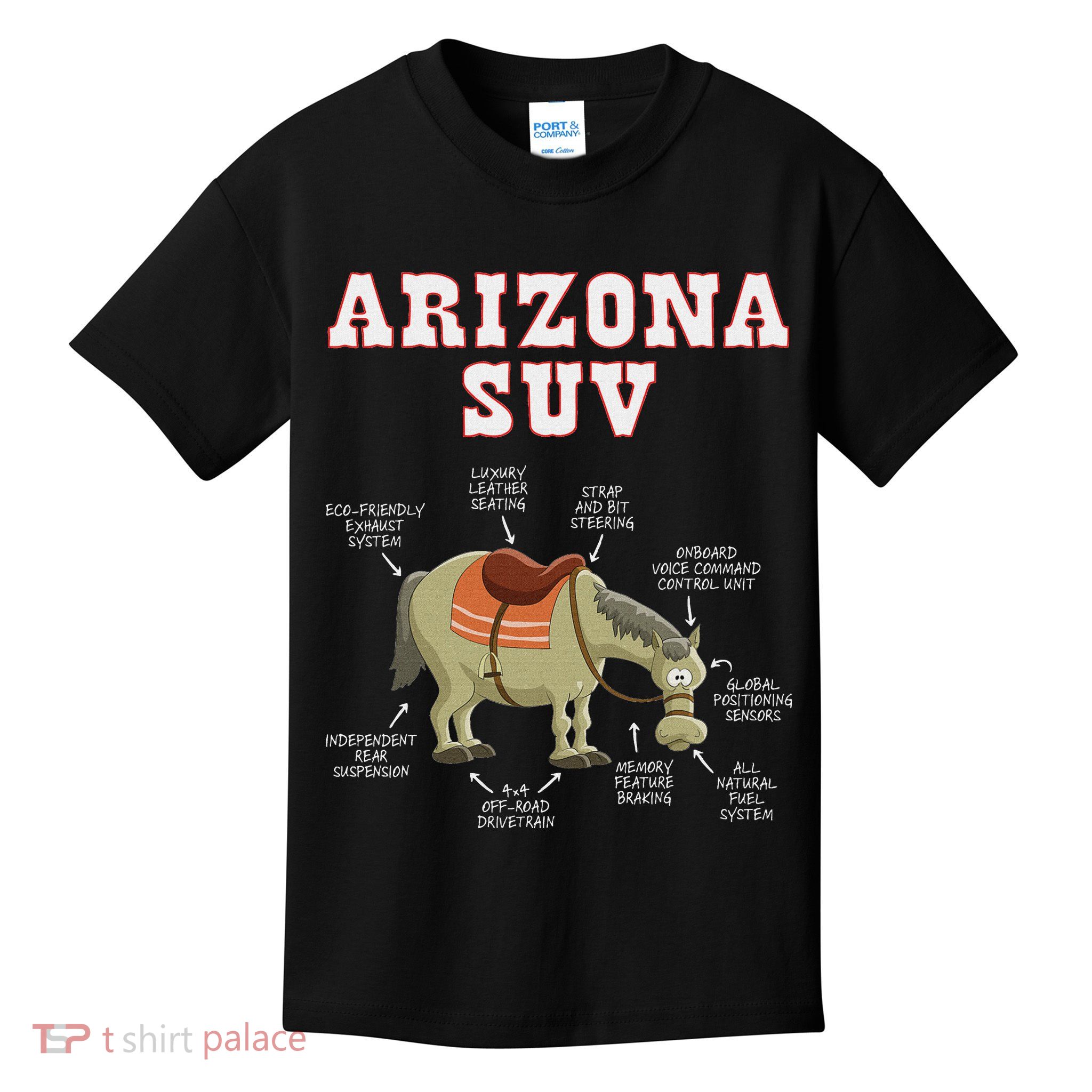 Arizona Az Suv Funny Joke Horse Mule Souvenir Gift Kids T-Shirt