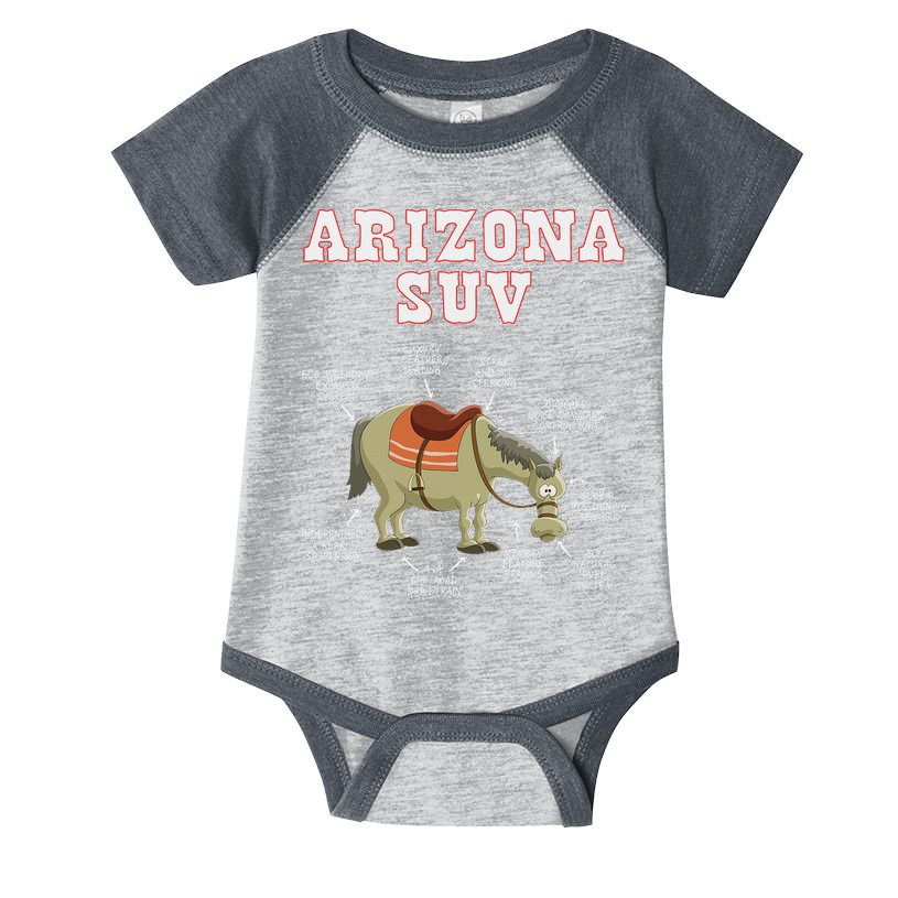 Arizona Az Suv Funny Joke Horse Mule Souvenir Gift Infant Baby Jersey Bodysuit