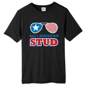 All American Stud Funny 4th Of July Independence Day Gift Tall Fusion ChromaSoft Performance T-Shirt